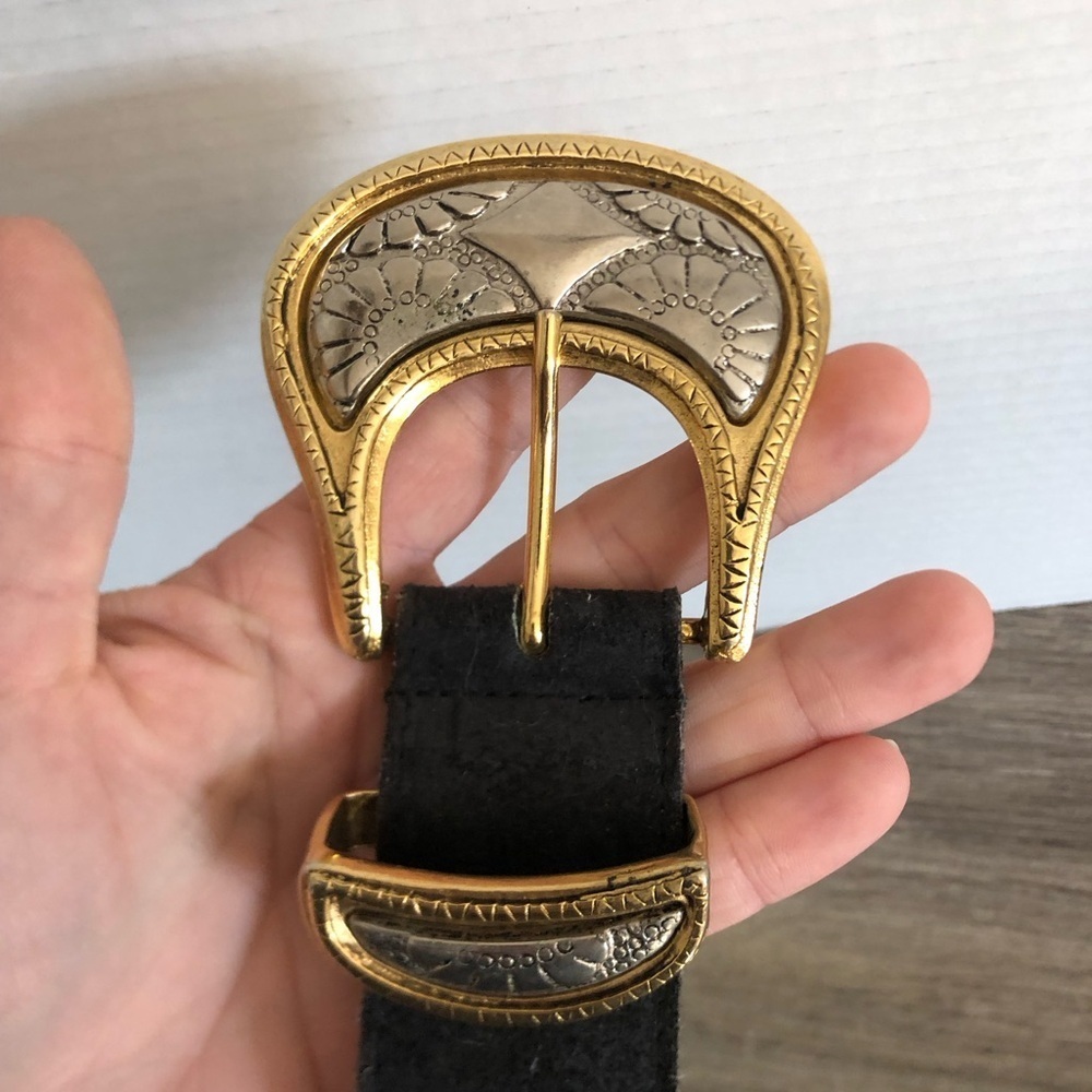 Vtg Vermillion Leather Belt - Picture 3 of 10